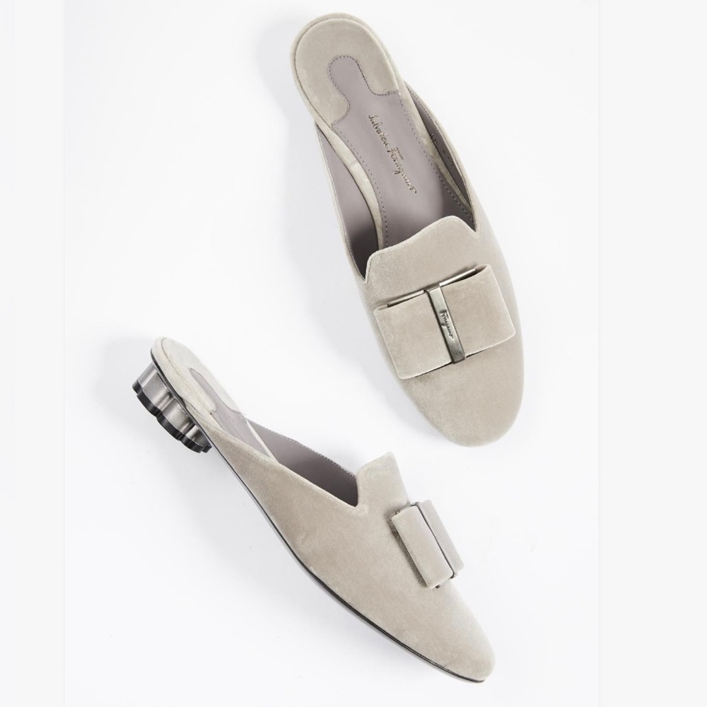 Ferragamo velvet mules
